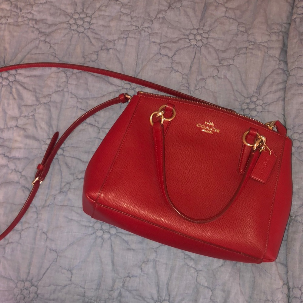 Red coach purse